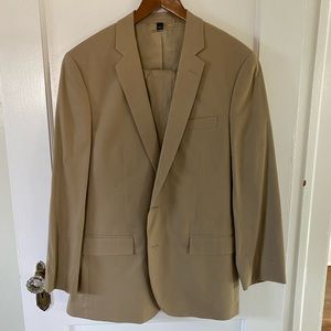 J Crew Khaki Thomspson two piece suit, worn once!